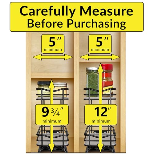 Pull Out Spice Rack Organizer for Inside Kitchen Cabinets