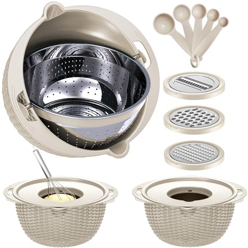 4 1 Colander with Spoons Bowl Set FT01