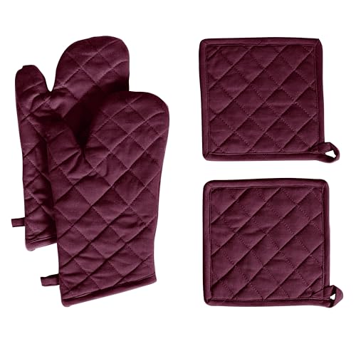 Pot Holders and Oven Mitts Sets for Kitchen Heat Resistant
