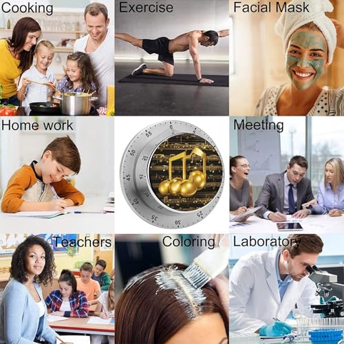 Gold Musical Note with Fallen Shiny Star Kitchen Timer (One Size / Gold Musical Note With Fallen Shiny Star)