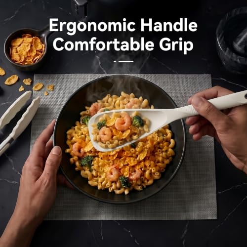 Silicone Cooking Utensils Set (Cream White)
