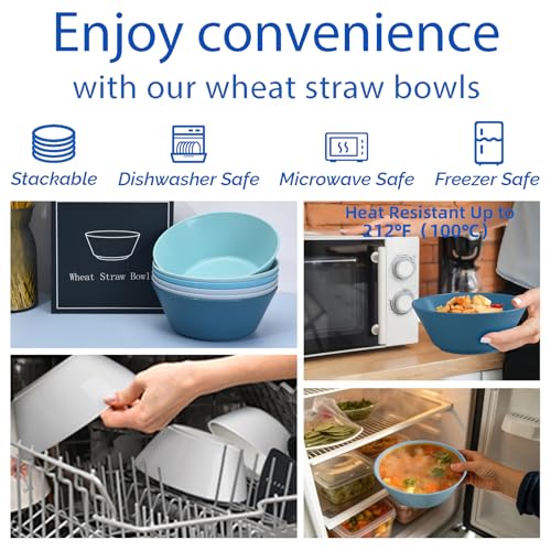 Unbreakable Large Cereal Bowls Set of 6