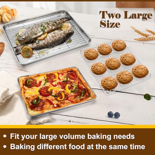 Stainless Steel Baking Sheet with Rack Set