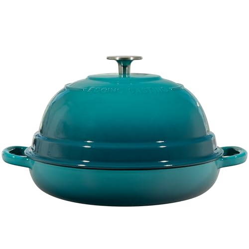 Enameled Cast Iron Dutch Oven Pot with Lid (Darkcyan)