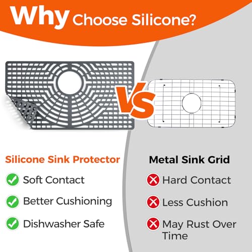Silicone Sink Protector for Kitchen Sink (26x14 rear)