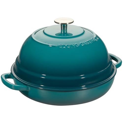 Enameled Cast Iron Dutch Oven Pot with Lid (Darkcyan)
