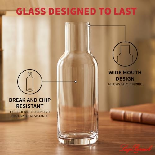 Wine Carafe 48 Oz Glass Decanter for Red