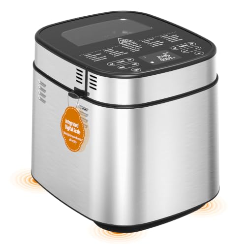 2026 Upgraded 2.5LB Bread Maker with Built (Milk White)