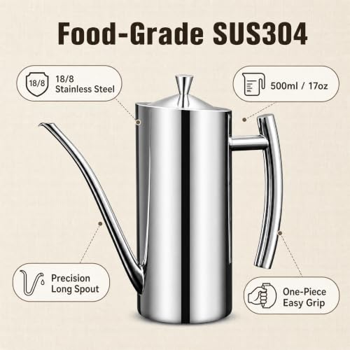 500ml SUS304 Olive Oil Dispenser (16.9 Ounces)