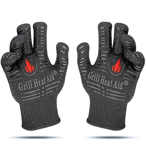Grill Gloves Heat Proof for Men Grilling BBQ Heat Resistant Gloves