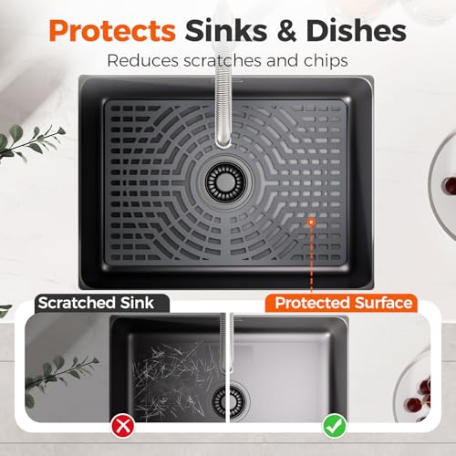 Silicone Sink Protector for Kitchen Sink (19x13 Center)