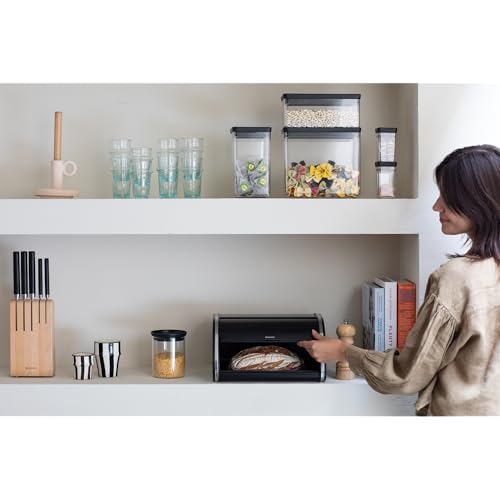 Roll Top Bread Box (Medium / Matt Black)