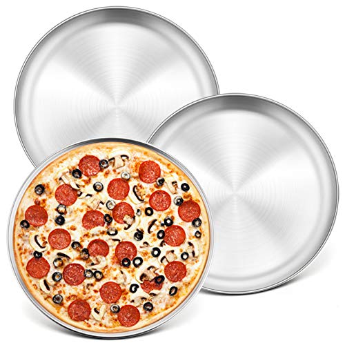 Pizza Pan 3 Pieces Round Pizza Tray