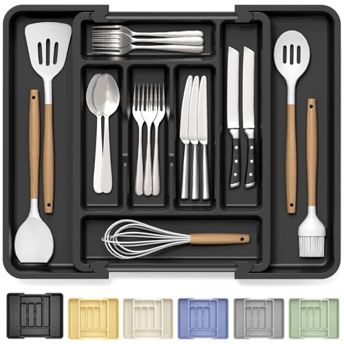 Large Silverware Organizer for Kitchen Drawer & Utensils