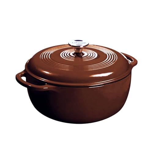 Essential Enamel Cast Iron Dutch Oven (Burnt Sienna)