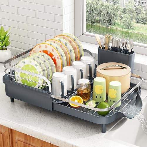 Expandable Dish Drying Rack for Small Kitchen Counter