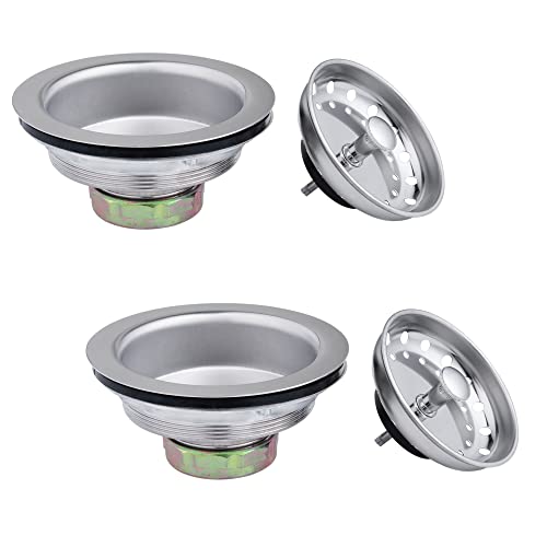 2 Pack Kitchen Sink Basket Strainer and Stopper