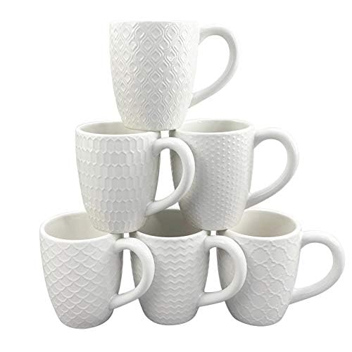 Porcelain Coffee Mugs Set of 6