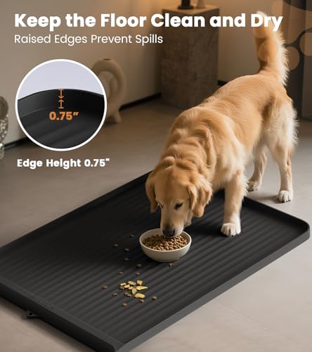 Dog Food Mat 36"x24" (Black)