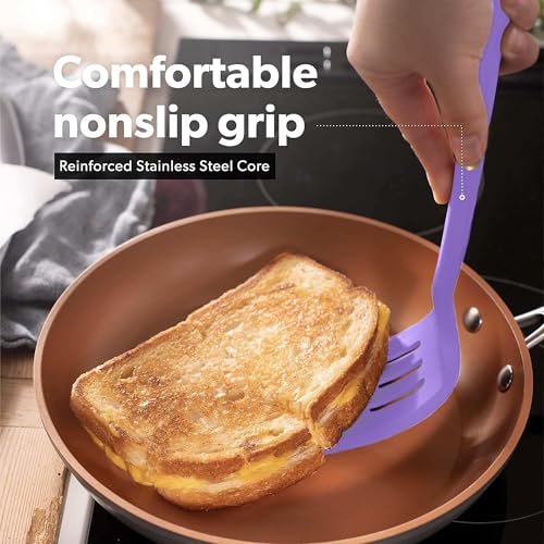 DI ORO Silicone Turner Spatula Set (Lavender)