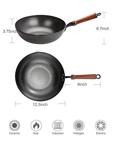 Carbon Steel Wok Pan 12.5"