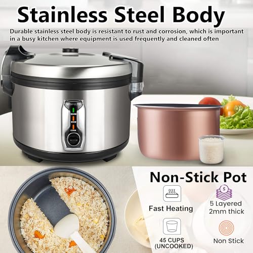 13.8QT Large Commercial rice cooker