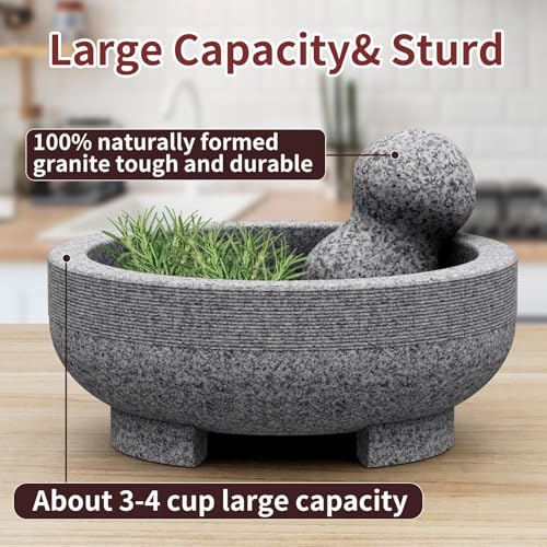 Large Mortar and Pestle Set (4 Cups)