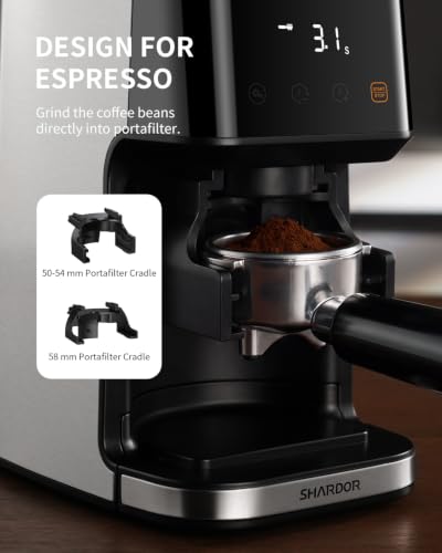 Conical Burr Espresso Coffee Grinder Electric with Precision Timer 2.0 (medium)