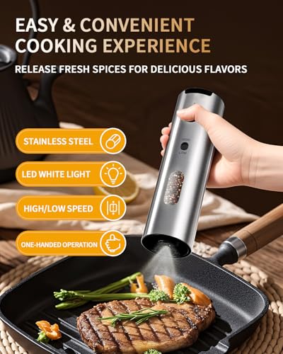 Gravity Salt and Pepper Grinder Set