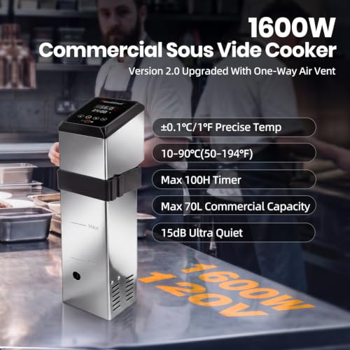 1600W Commercial Sous Vide Cooker (silver / 1600W)