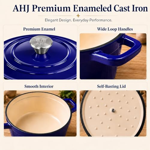 Cast Iron Dutch Oven Set (Blue)