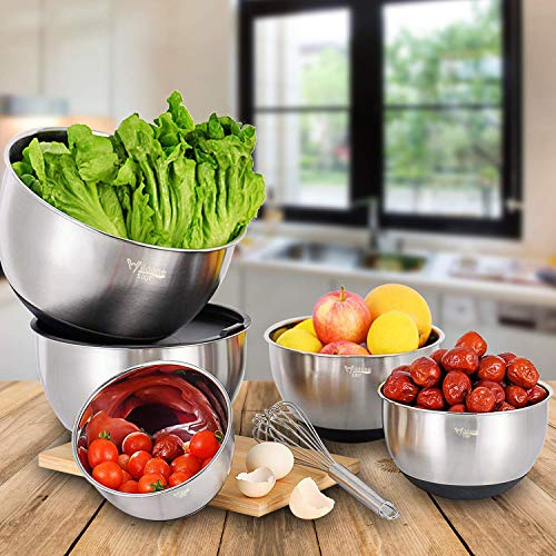 Mixing Bowls with Airtight Lids Set (Black)