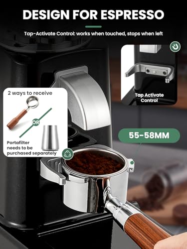 60mm Flat Burr Coffee Grinder (019 Black)