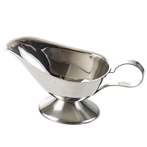 Pour Gravy Into the Dish Sauce Dripless Lip Salt Spice Gravy Boat Kitchen Restaurant Steak Sauce Lip Stainless Steel Sauce Boat Sauce Storage Box Salad Dressing Server