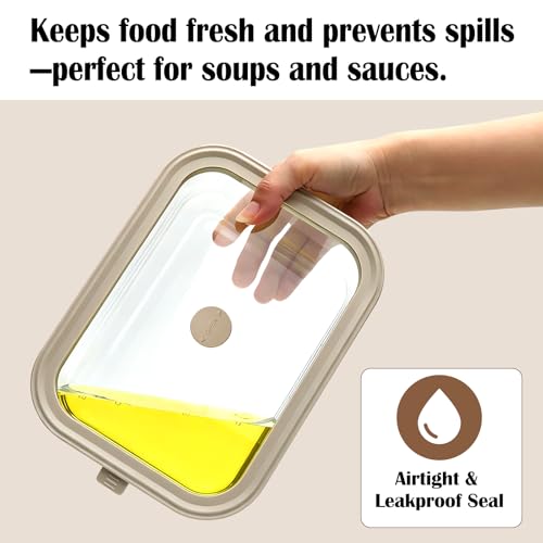 Multi Size Glass Food Storage Containers with Glass Lids (Multi-Size)