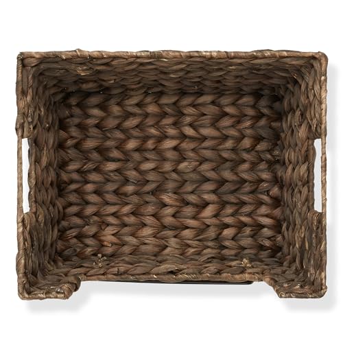 Set of 2 Water Hyacinth Seagrass Pantry Baskets with Handles
