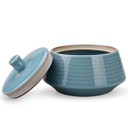 Small Kitchen Ceramic Canister Storage Jar with Lid