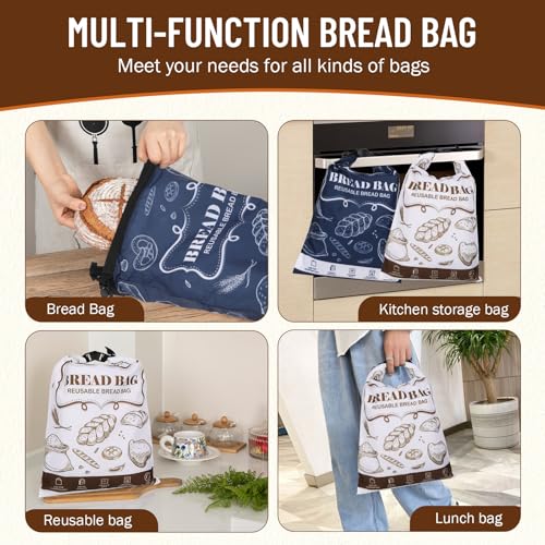 Bread Bags 2 Packs Bread Bags to Keep Fresh