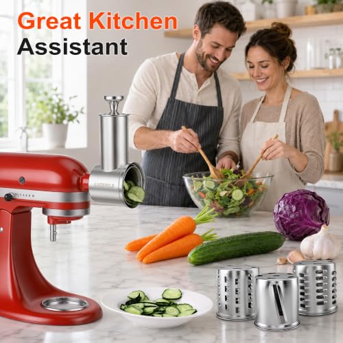 Large Stainless Steel Slicer Shredder Attachment for KitchenAid Mixers