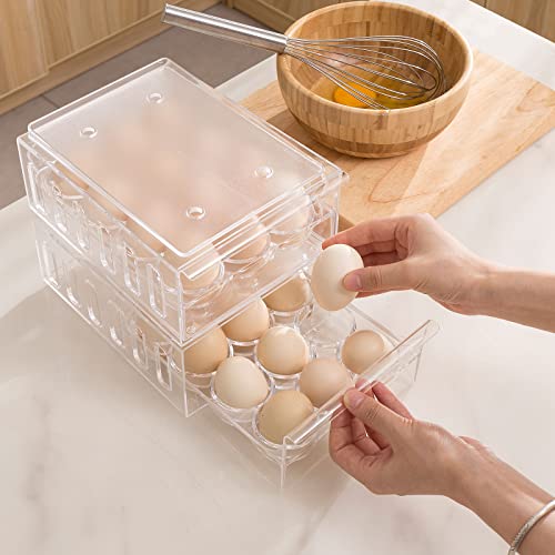 Clear Plastic Egg Container for Refrigerator