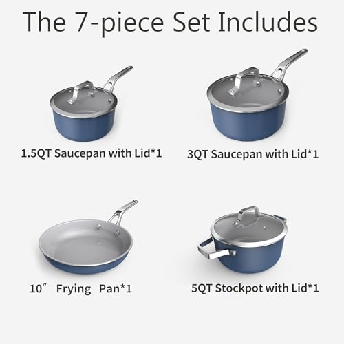 Ceramic Nonstick Cookware Set with Lids