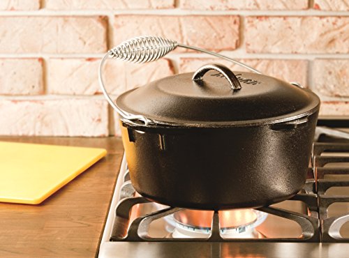 Pre Seasoned Cast Iron Dutch Oven with Bail Handle (5 Quart)