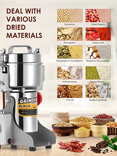 800g Electric Grain Grinder Mill Safety Upgraded 2400W High (800g Swing Type)