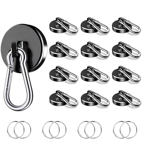 Heavy Duty Magnetic Hooks Strong Magnetic Hooks with Swivel Carabiner