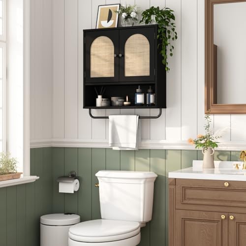 Rattan Bathroom Wall Cabinet