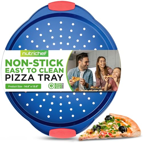 13-Inch Non-Stick Pizza Tray - with Silicone Handle