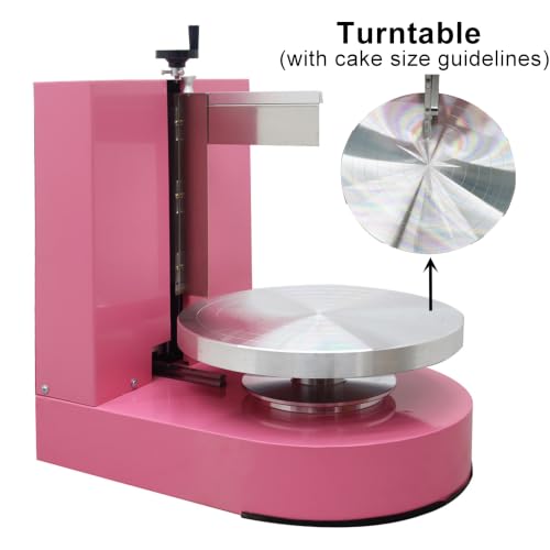 Cake Decorating Coating Machine Cream Spreading Automatic Frosting Turntable with Graduated Scraper 60