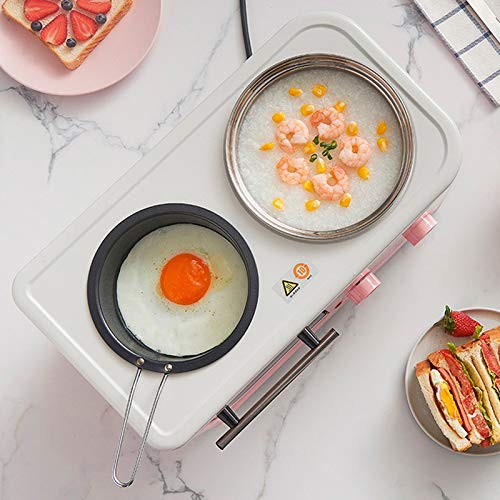 Electric 3 In 1 Household Breakfast Machine Mini Bread Toaster Baking Oven Omelette Fry Pan Hot Pot Boiler Food Steamer (E)