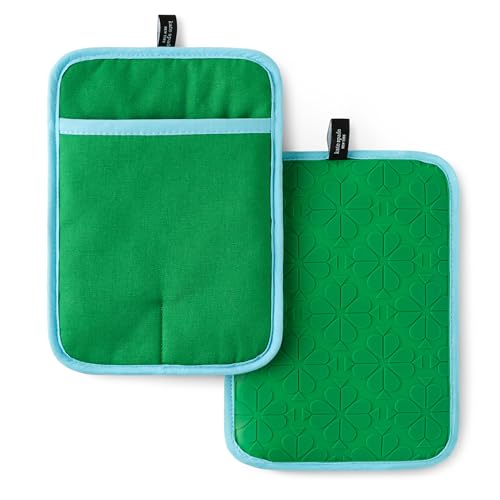 Spade Flower Soft Silicone Pot Holder 2 (Green/Blue)