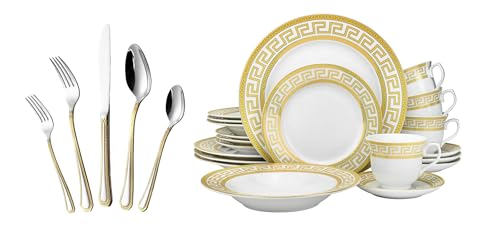 Vintage Gold Dinnerware and 18
